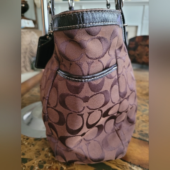 Coach Brown Signature Tote Bag - Picture 3 of 10